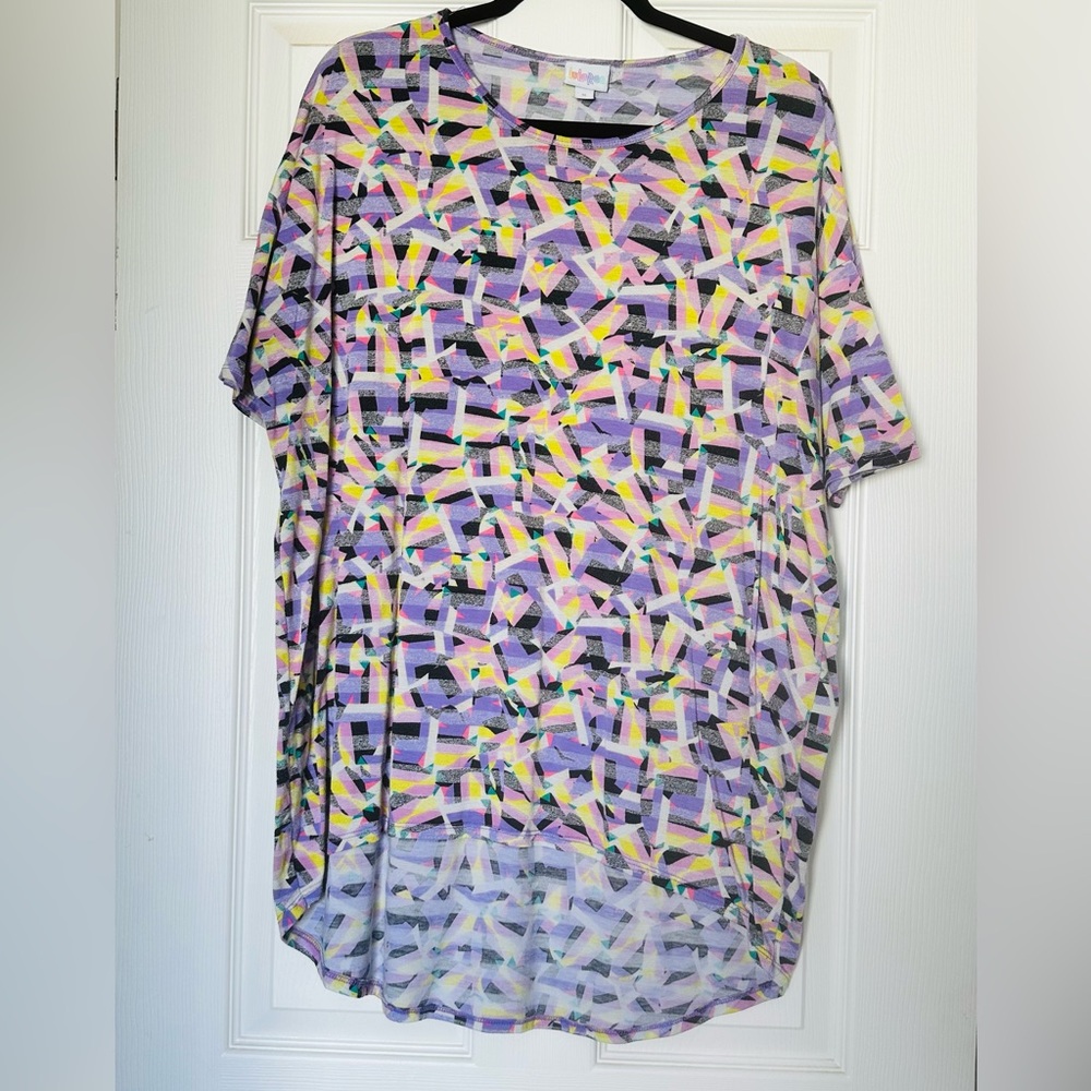 LuLaRoe Irma Multicolor Geometric T-Shirt